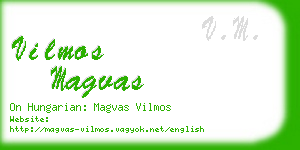 vilmos magvas business card